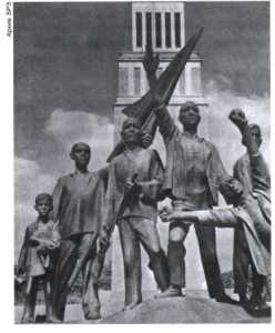 Монумент борцам Сопротивления нацизму в Бухенвальде. 1958. Скульптор Ф. Кремер.