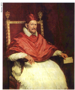 Д. Веласкес. Портрет папы Иннокентия Х. 1650. Галерея Дориа-Памфили (Рим).