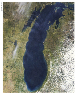 Озеро Мичиган (вид из Космоса).