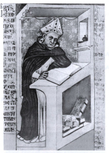 Святой Альберт Великий. Деталь фрески Томмазо да Модена. 1352. Церковь Сан-Никколо.